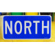 NORTH Schild Original USA
